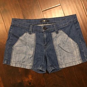 Denim shorts